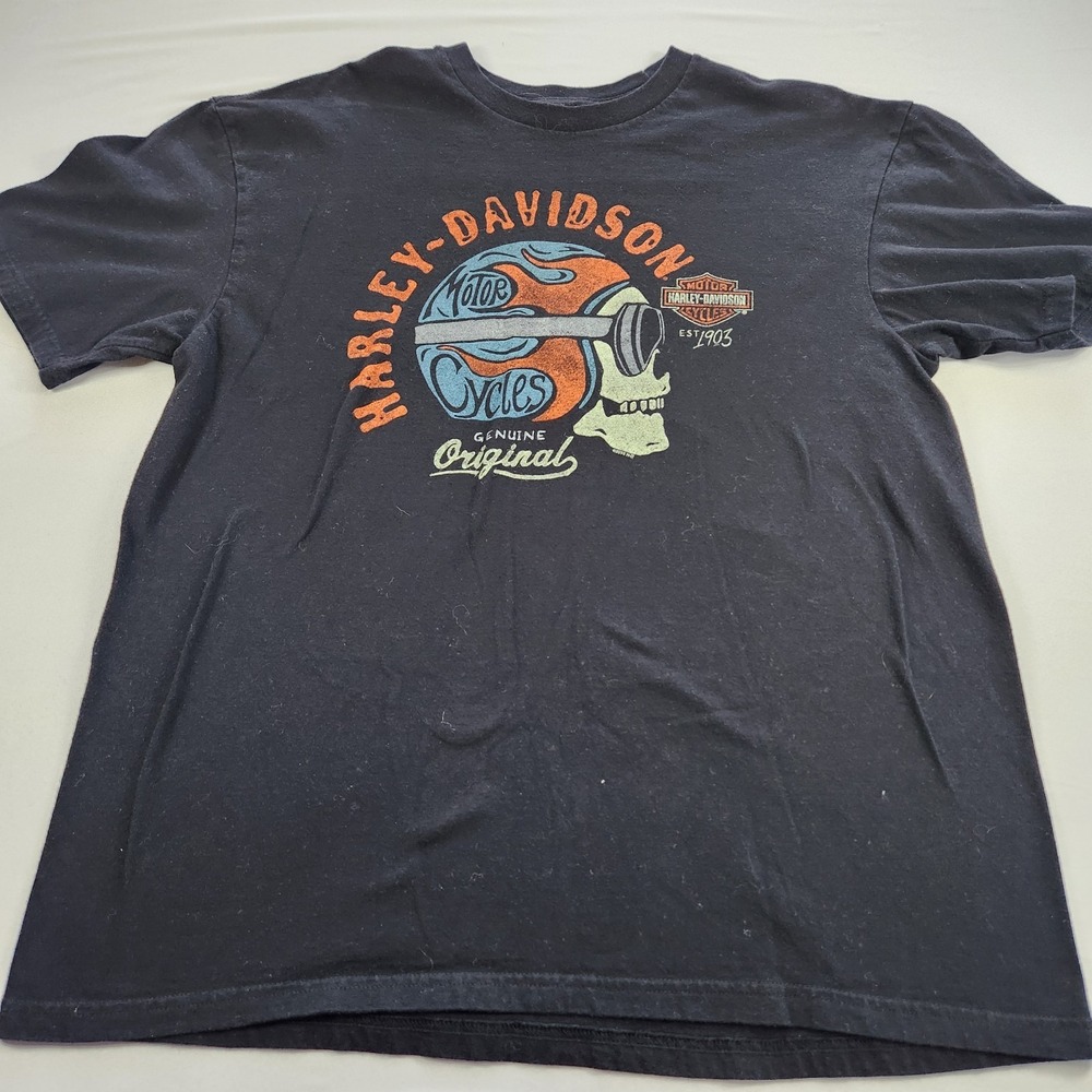 Bay City MI Harley Davidson  HD black XL t shirt Skull Eagle
